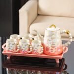 8 Pcs Elegant Ceramic Tea Set - Image 3