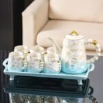 8 Pcs Elegant Ceramic Tea Set - Image 2
