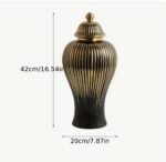 Black & Gold Luxury Ceramic Decorative Jars – Premium Home Decor - Image 4