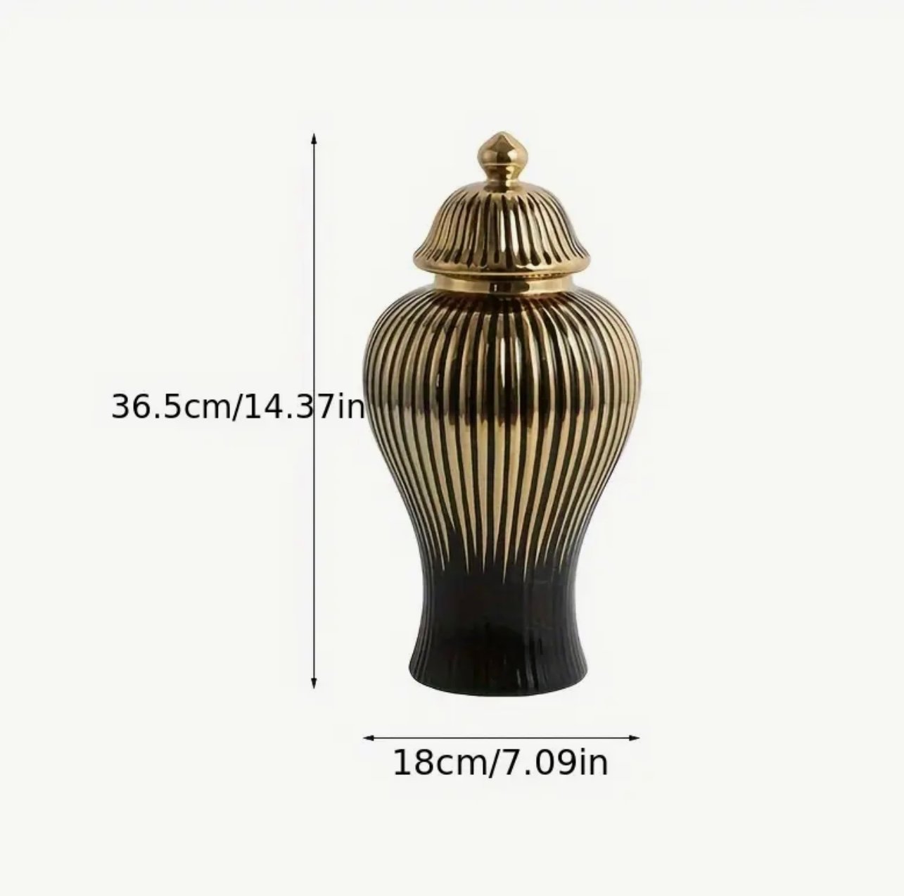 Screenshot Black & Gold Luxury Ceramic Decorative Jars – Premium Home Decor - Image 3