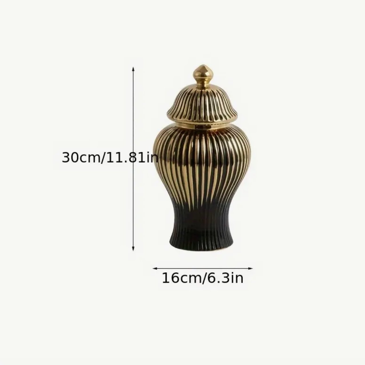Screenshot Black & Gold Luxury Ceramic Decorative Jars – Premium Home Decor - Image 2