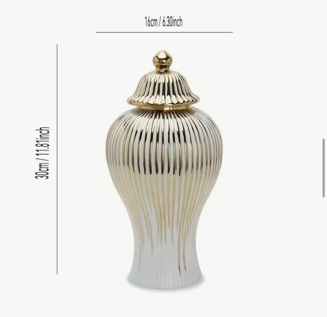 Screenshot White & Gold Luxury Ceramic Decorative Jars – Premium Home Décor - Image 3