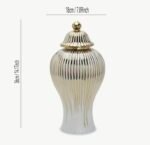 White & Gold Luxury Ceramic Decorative Jars – Premium Home Décor - Image 4