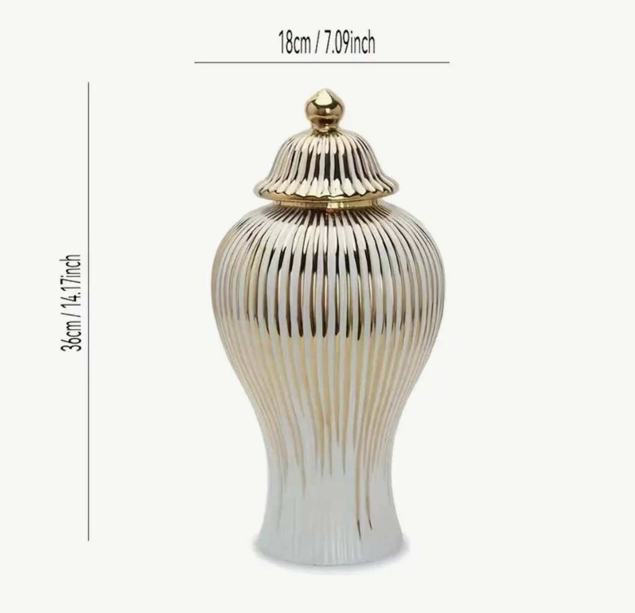 Screenshot White & Gold Luxury Ceramic Decorative Jars – Premium Home Décor - Image 4