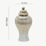 White & Gold Luxury Ceramic Decorative Jars – Premium Home Décor - Image 5