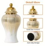 White & Gold Luxury Ceramic Decorative Jars – Premium Home Décor - Image 2