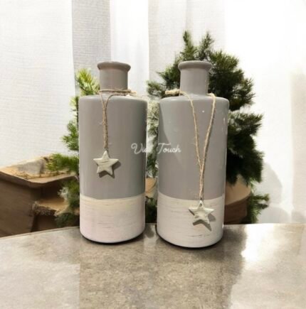Ceramic Vases with Star Charm