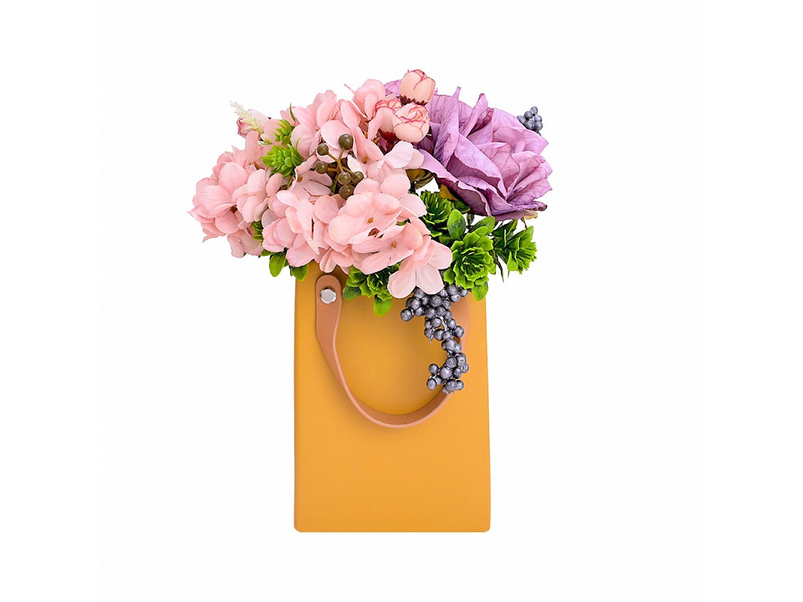 IMG_7926 Modern Ceramic Tote-Style Vase with Leather Handles - Image 4