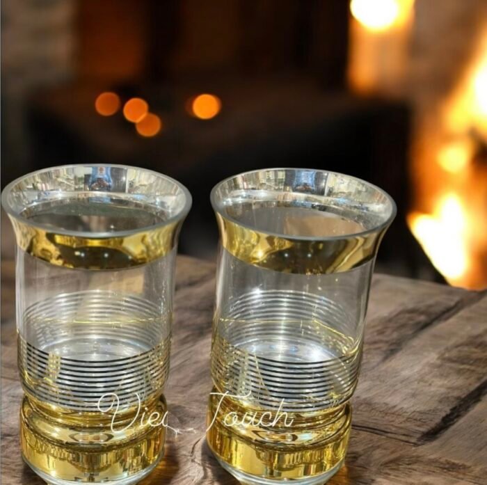 Luxury Gold Rim Glass Vase – Elegant Home Décor - Image 2