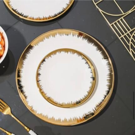 18 Pcs Dinner Set (Gold Trim)