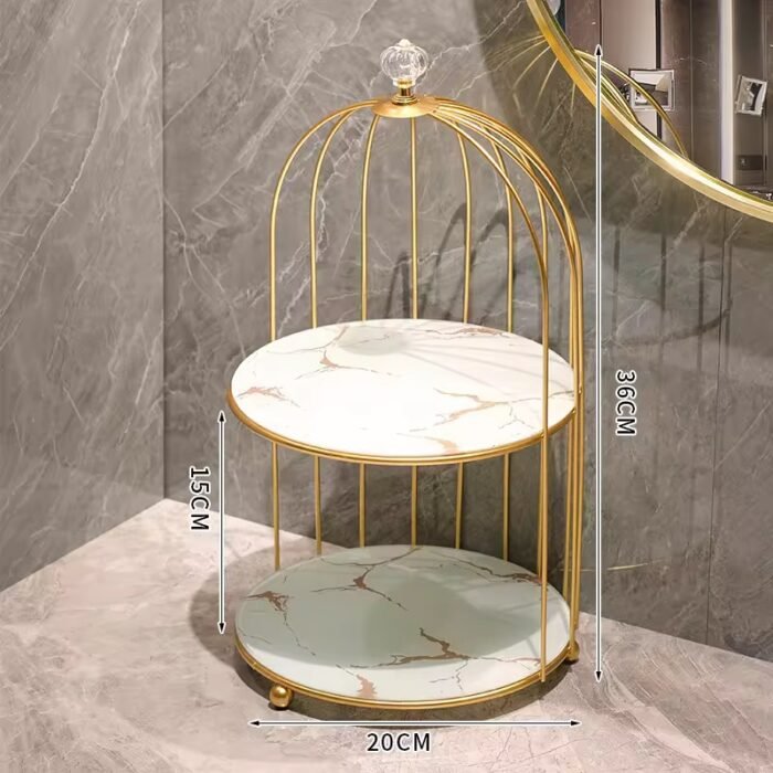 Luxury Golden Cage Style Serving Platter & Organizer - Image 4