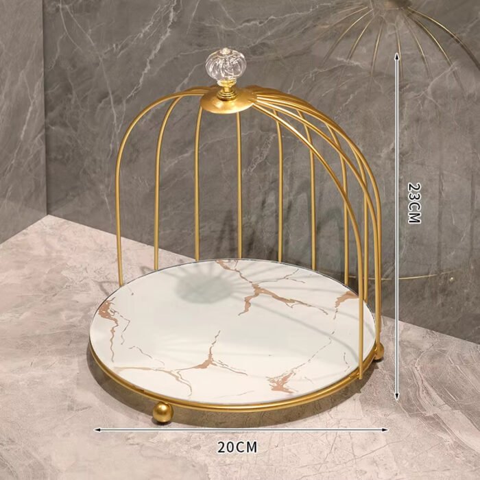 Luxury Golden Cage Style Serving Platter & Organizer - Image 5