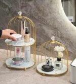 Luxury Golden Cage Style Serving Platter & Organizer - Image 3