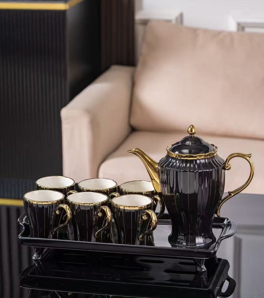 c2ae9604-46b6-4e4b-8c0d-33dfce8a90dc 8 Pcs Elegant White & Gold Tea Set - Image 8