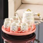 8 Pcs Elegant Ceramic Tea Set - Image 2