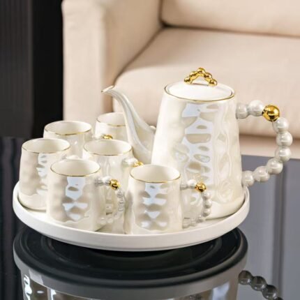 8 Pcs Elegant Ceramic Tea Set