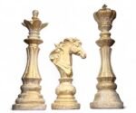 Chess 3 Pcs Set – King, Queen & Knight Decorative Sculptures - Image 4