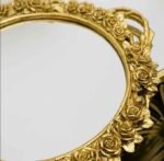 Luxury Golden Floral Round Wall Mirror - Image 3