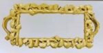 Luxury Golden Floral Rectangular Mirror Tray