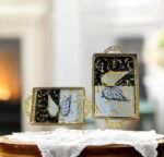 Luxury Golden Decorative Serving Tray Set – Oval & Rectangle (2 Pcs) - Image 11