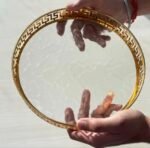 Luxury Round Golden Glass Tray - Image 2