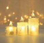 Decorative Crystal LED Flameless Candles with Dripping Wax Design - Image 4