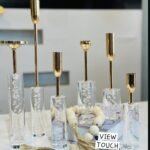 Luxury Crystal Bubble Candle Holder Set – 6 Pcs