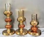 Luxury 3-Arm Decorative Candle Holder with Marble Base & Golden Finish - Image 3