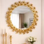 Luxury Gold Metal Butterfly Wall Mirror - Image 2